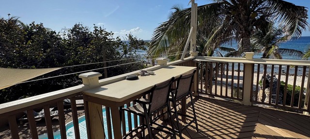 Beachfront 1-bdr 1-bath "Coconut Palm Suite" 100 ft from the Ocean with a Pool! in West End