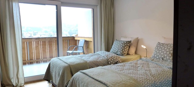 Beautiful apartment for 4 guests with WIFI, TV, balcony, pets allowed and panoramic view in Kandersteg