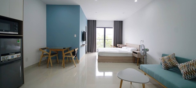 Bright Studio with balcony near Dragon Bridge in Da Nang