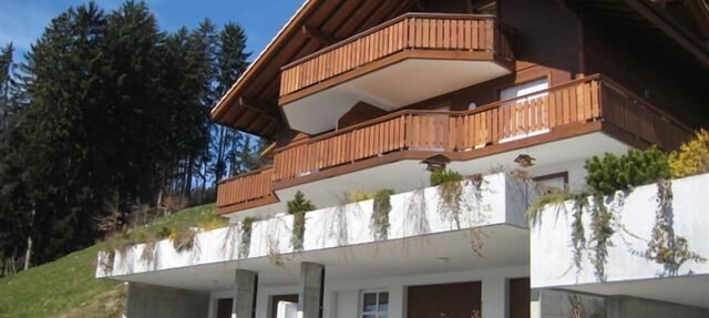 Very comfortable flat with a magnificient view to the lake and the mountains in Beatenberg
